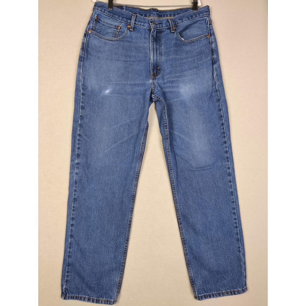 Levis 550 Relaxed Fit Jeans Mens 36x34 Blue‎ Denim Straight Leg Medium Wash